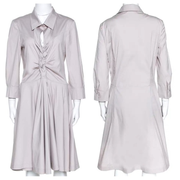 Celine Dresses & Skirts - Celine Grey Cotton Blend Braided Detail Short Dress Size 34 EU 2 US